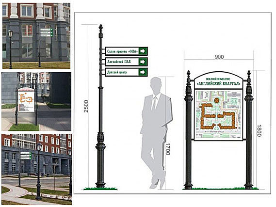 Уличная навигация для жилого комплекса - разработка и установка